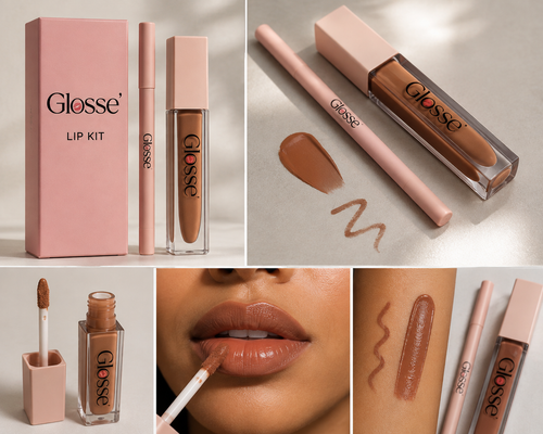 Glosse' Lip Kit - Latte Light (Nude)