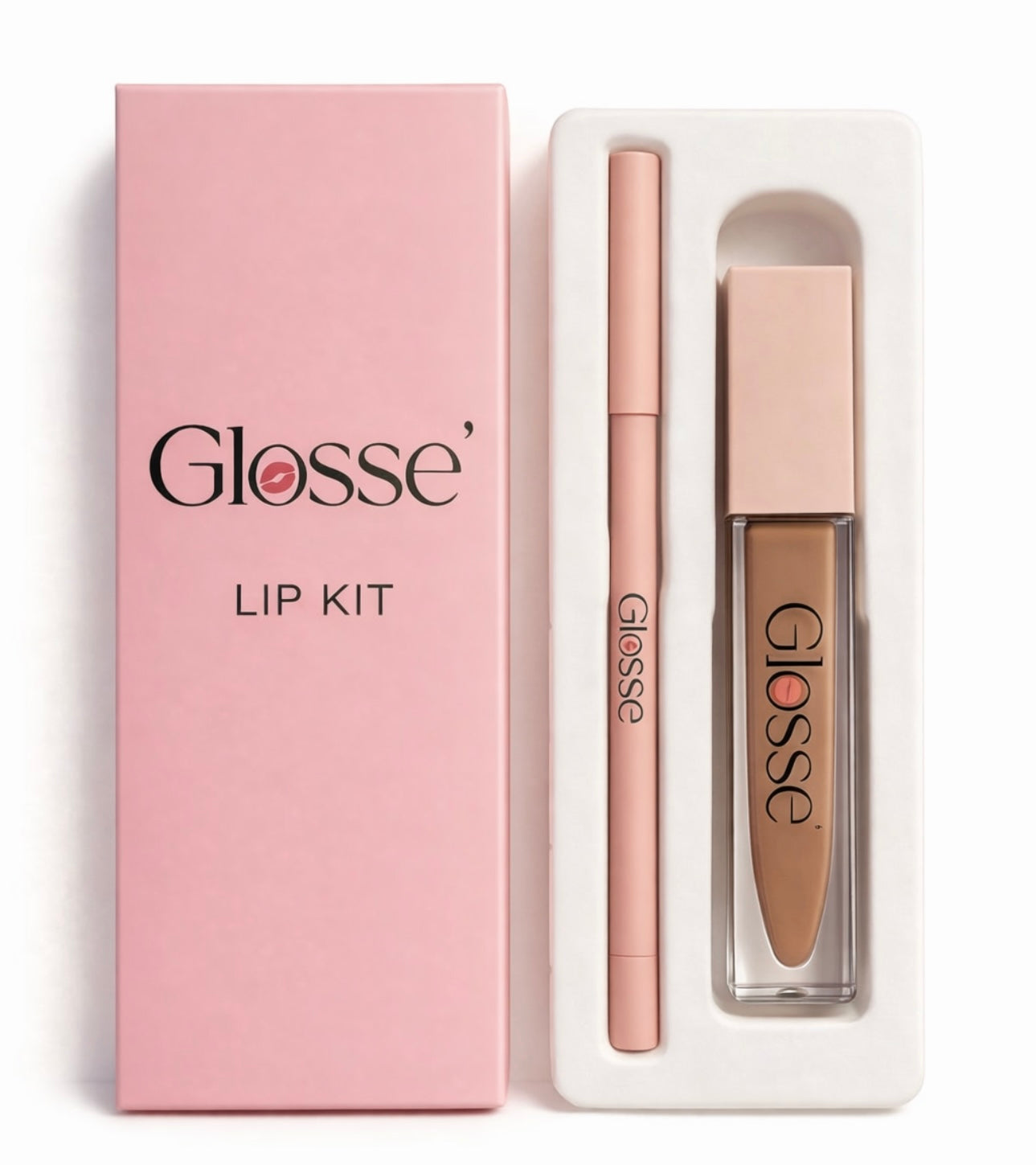 Glosse' Lip Kit - Latte Light (Nude)